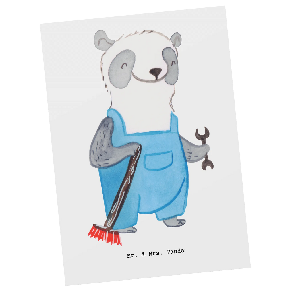 Postcard janitor heart invitation card, letter, Postcard, gift card, invitation, card, paper, gift, postcards, gift idea, best, farewell gift, passing exam, anniversary, retirement, promotion, job start, sayings, funny, profession