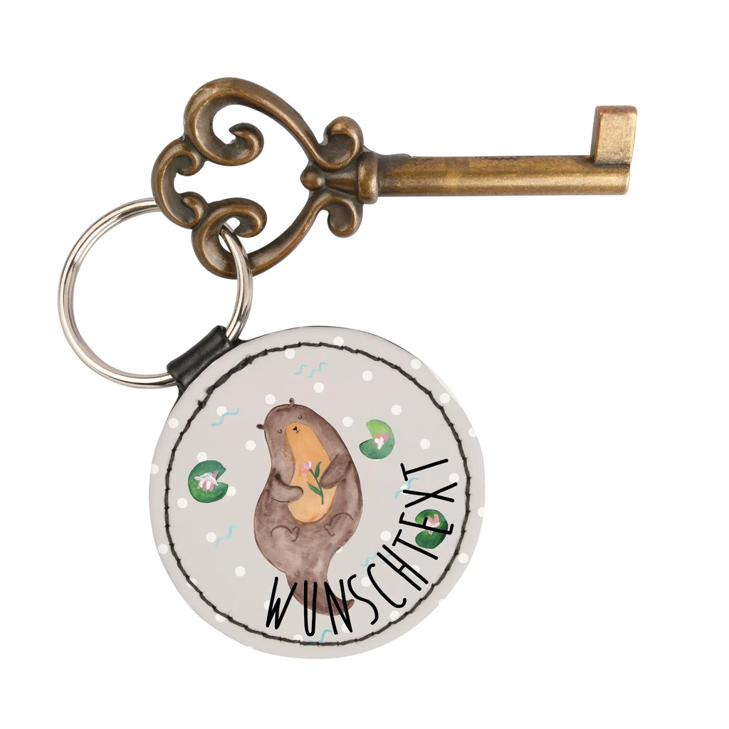 Personalised key ring otter Water Lily otter, marten, sea otter, European otter, water mammal, aquatic animal, baby otter, predator, water, otter gifts, animal lover, gift ideas for animal lovers, animal, mammal, water animal, gifts for people in love