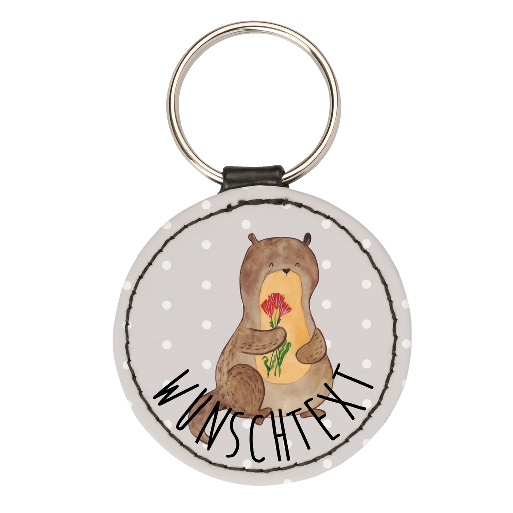 Personalised key ring otter Bunch of flowers otter, marten, sea otter, European otter, water mammal, aquatic animal, baby otter, predator, water, otter gifts, animal lover, gift ideas for animal lovers, animal, mammal, water animal, gifts for people in love, Otter Sea Otter Lake Otter