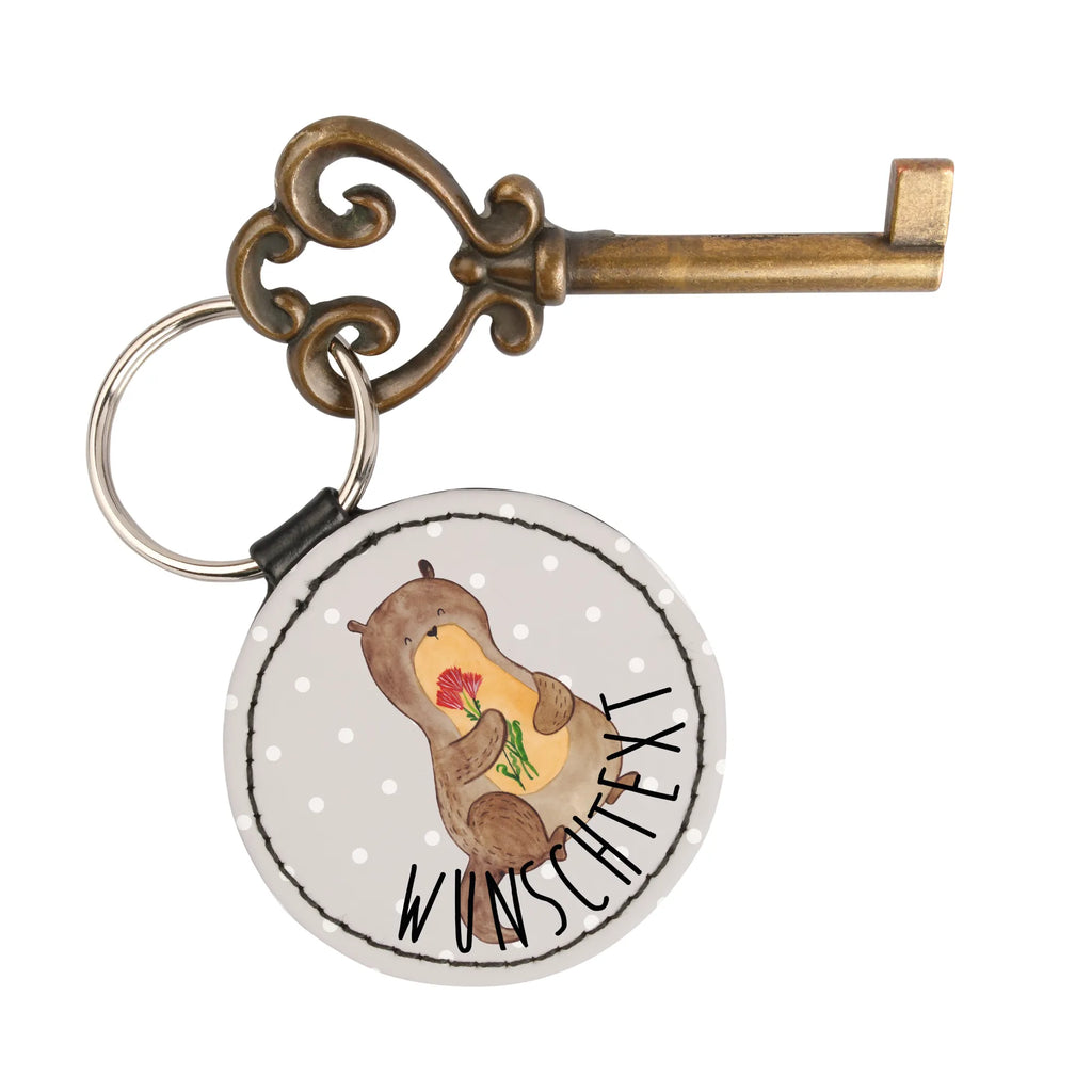 Personalised key ring otter Bunch of flowers otter, marten, sea otter, European otter, water mammal, aquatic animal, baby otter, predator, water, otter gifts, animal lover, gift ideas for animal lovers, animal, mammal, water animal, gifts for people in love, Otter Sea Otter Lake Otter