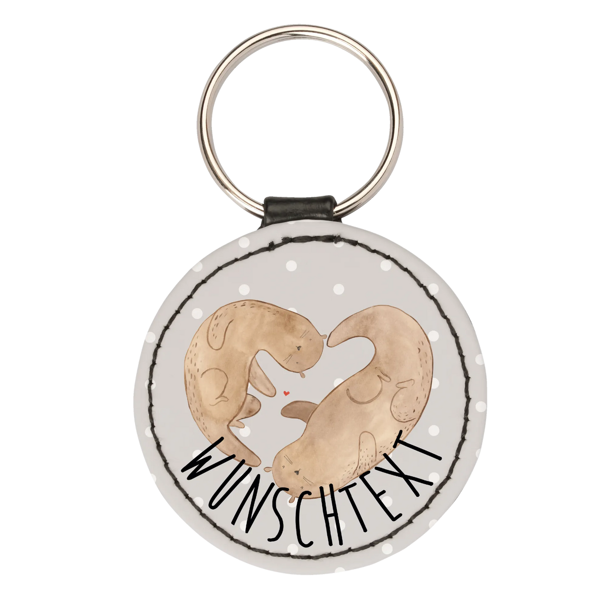 Personalised key ring otter Heart otter, marten, sea otter, European otter, water mammal, aquatic animal, baby otter, predator, water, otter gifts, animal lover, gift ideas for animal lovers, animal, mammal, water animal, gifts for people in love, love, better half, life together, wedding day, love gift, proof of love, anniversary, heart, love you, engagement