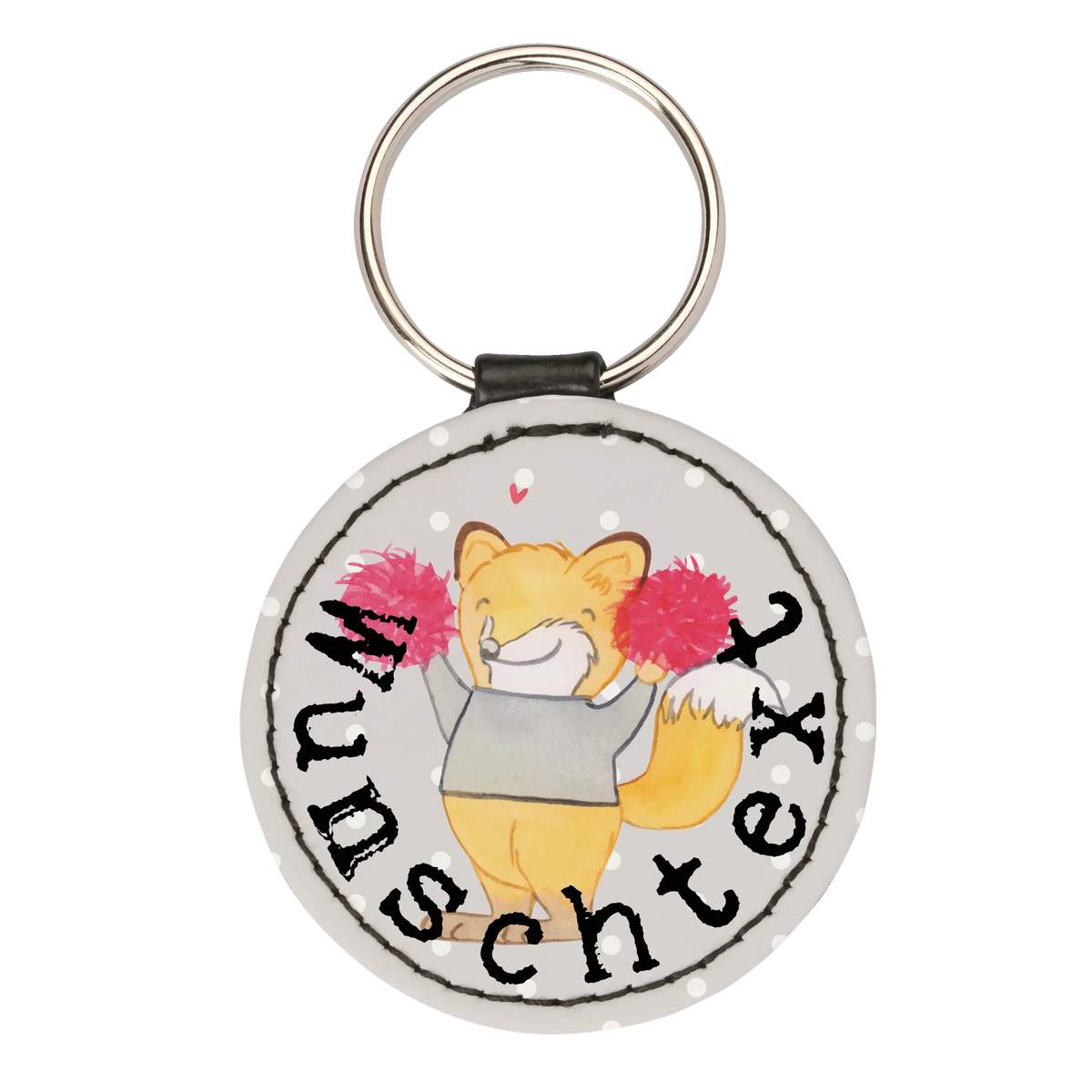 Personalised key ring Fox cheerleader Gift, sport, hobby, giving, thank you, award, profit, athlete, Gymnastics, Turn Club, Cheerleading, Tournaments, Cheerleader