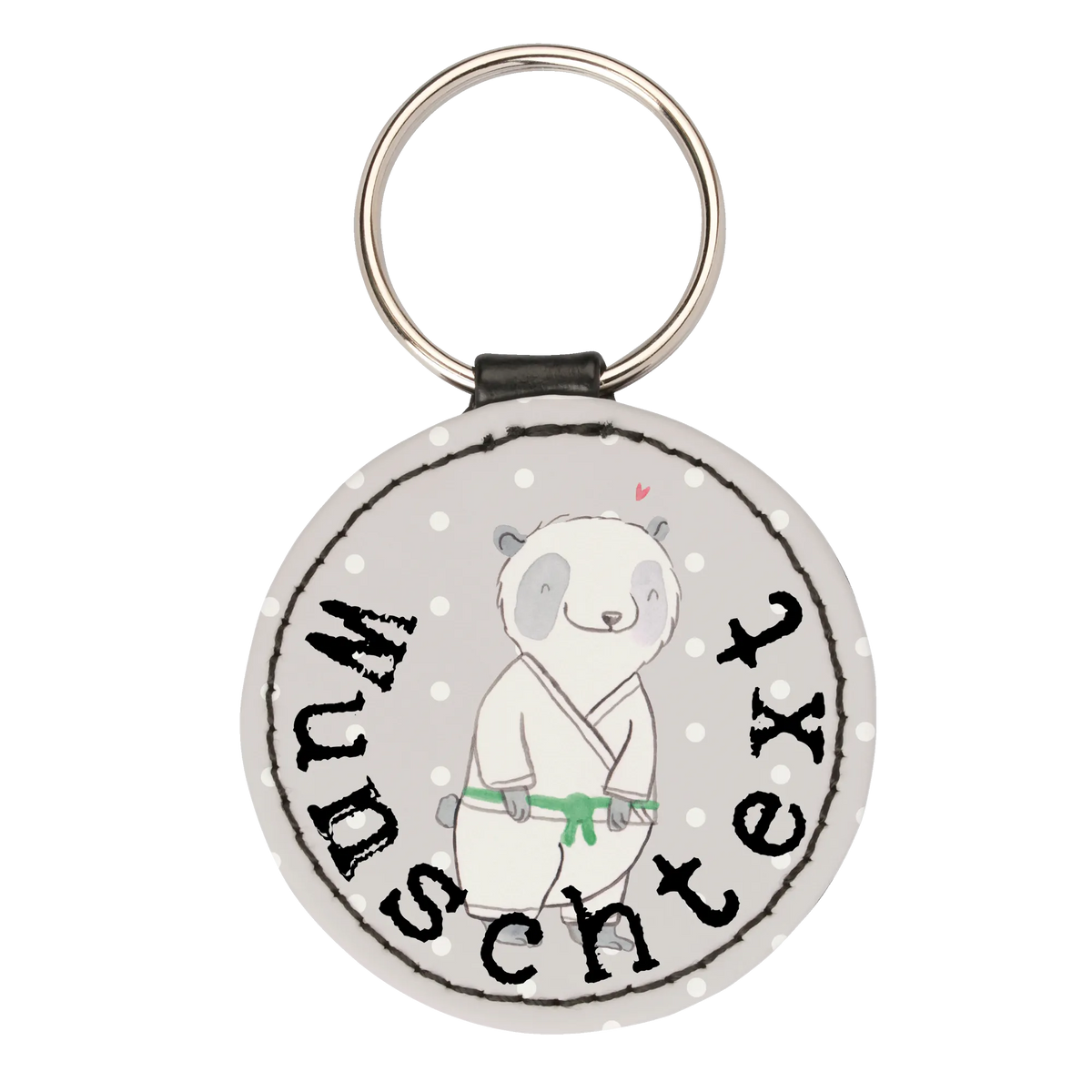 Personalised key ring panda Jiu Jitsu Gift, giving, thank you, award, profit, athlete, self defense, Japanese martial art