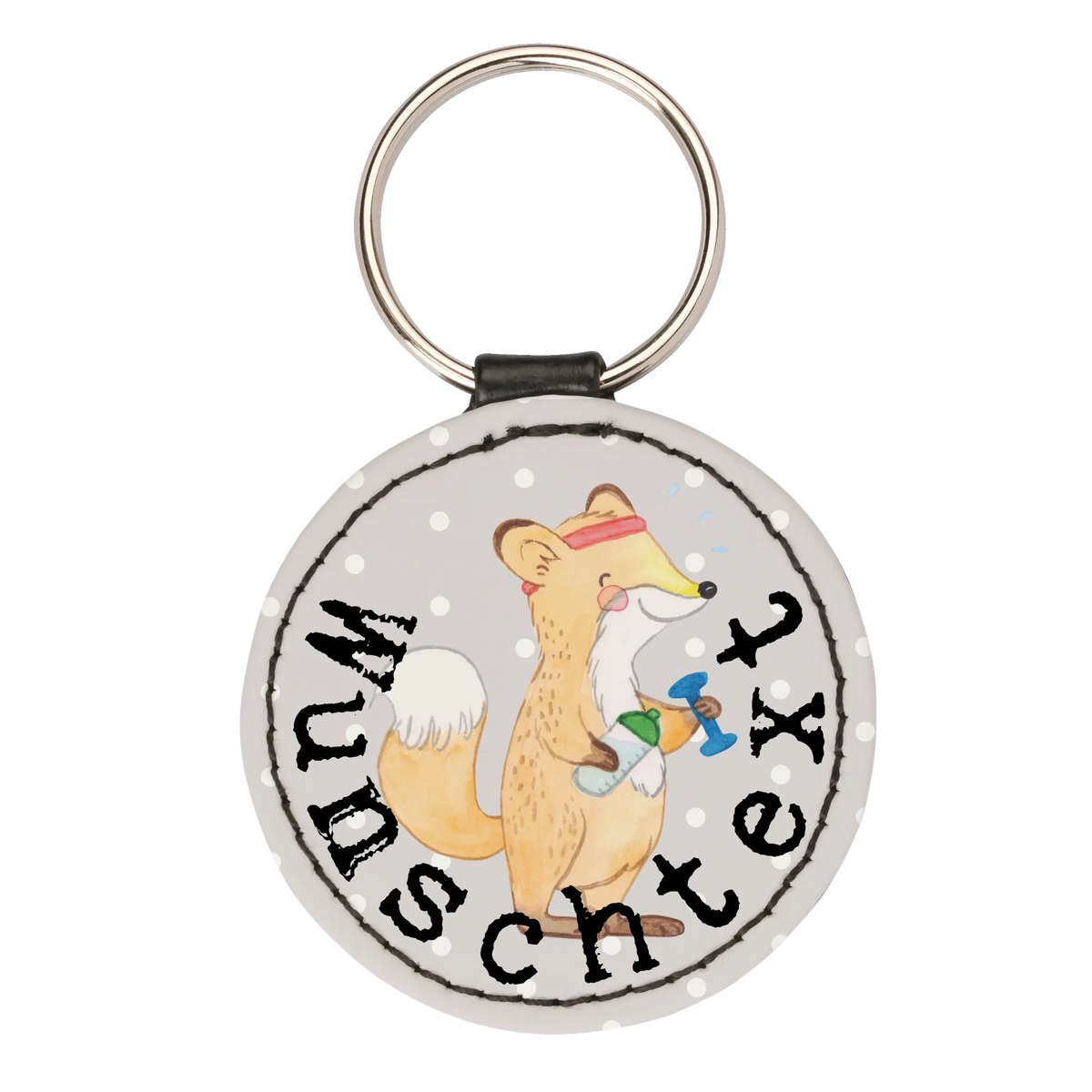 Personalizowany brelok do kluczy Lis Fitness Prezent, Dyscyplina sportowa, Darować, Dziękuję, Dzięki, Wyróżnienie, Wygrana, Sportowiec