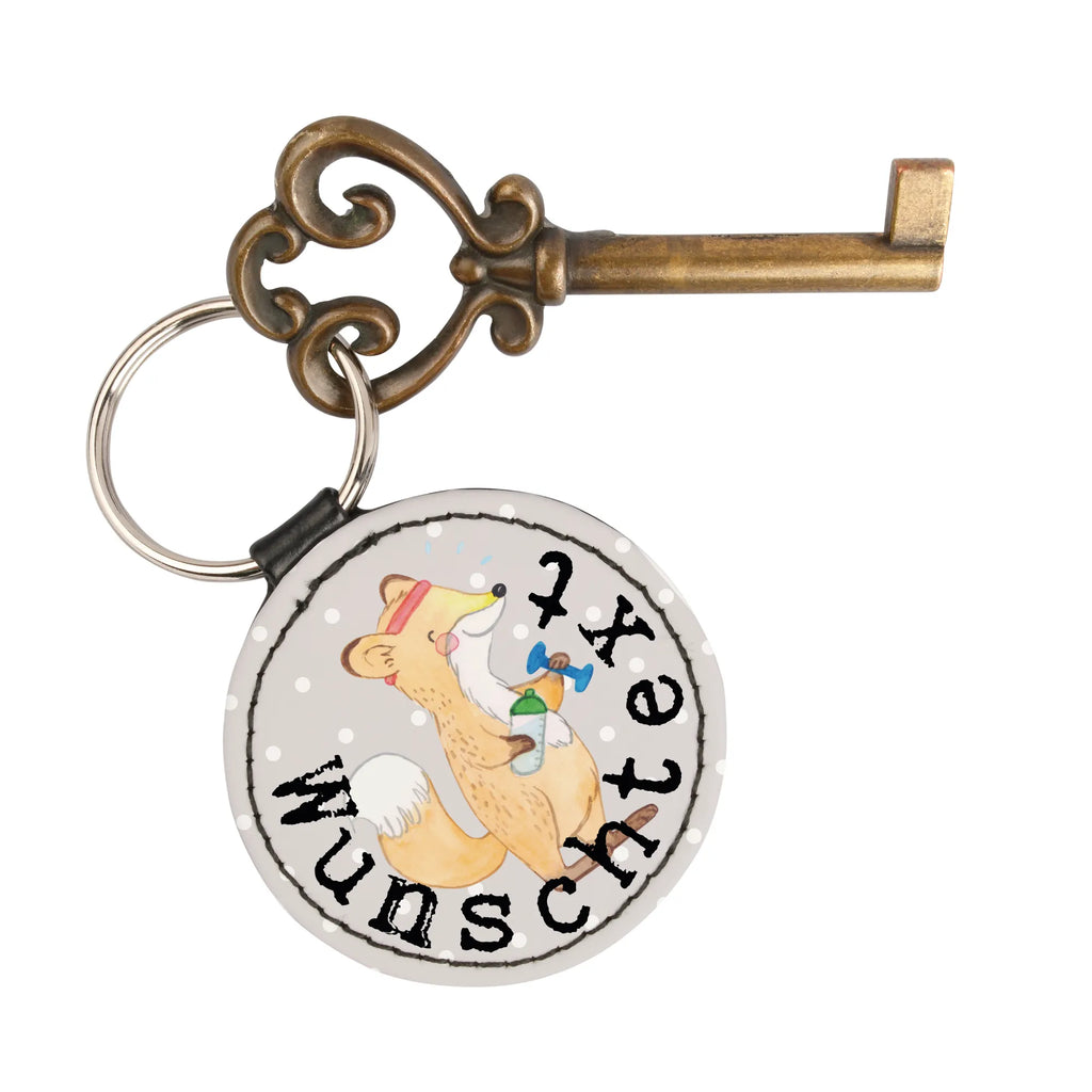 Personalised key ring Fox fitness Gift, sport, hobby, giving, thank you, award, profit, athlete, gym, exercising, sports club, weight training, Fitness