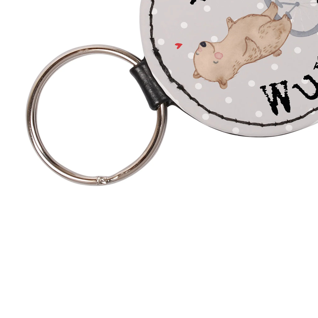 Personalised key ring bear ride a unicycle Gift, sport, hobby, giving, thank you, award, profit, athlete, ride a unicycle