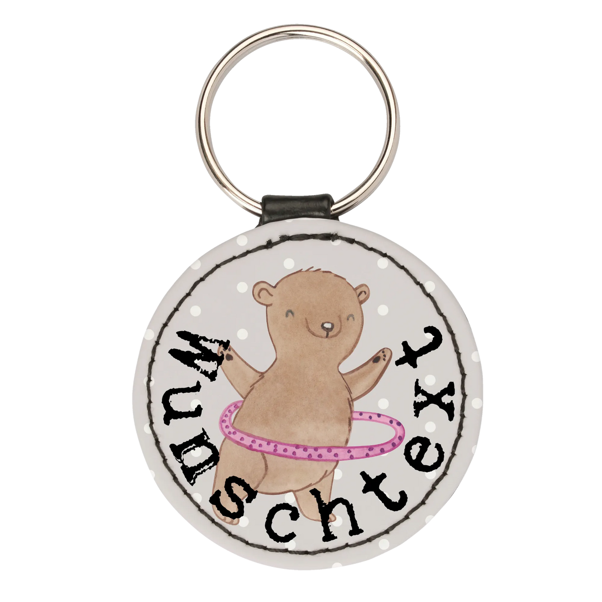 Personalizowany brelok do kluczy niedźwiedź hula-hop Prezent, Dyscyplina sportowa, Darować, Dziękuję, Dzięki, Wyróżnienie, Wygrana, Sportowiec