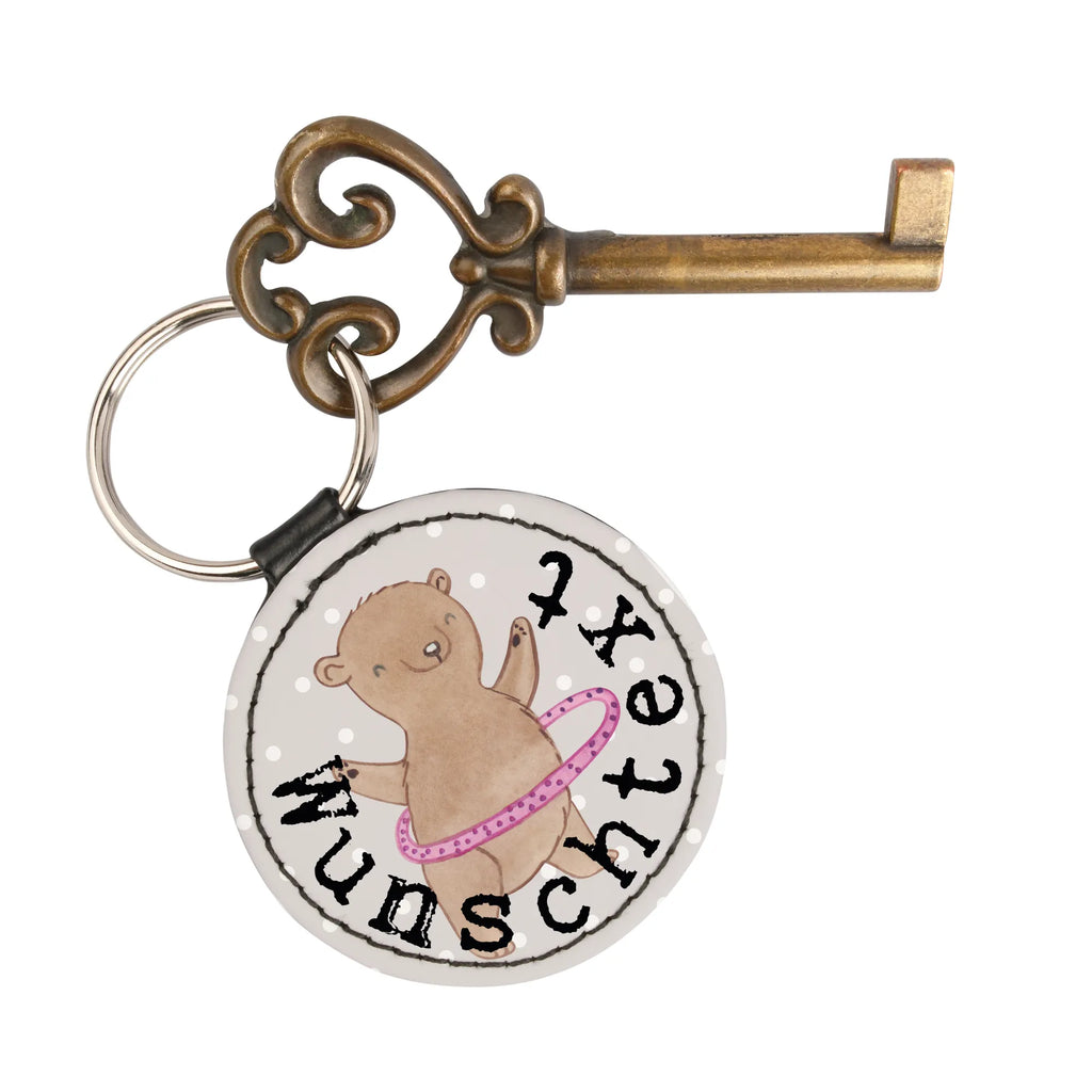 Personalised key ring bear hula hoops Gift, sport, hobby, giving, thank you, award, profit, athlete, training, fitness, Hula Hoop