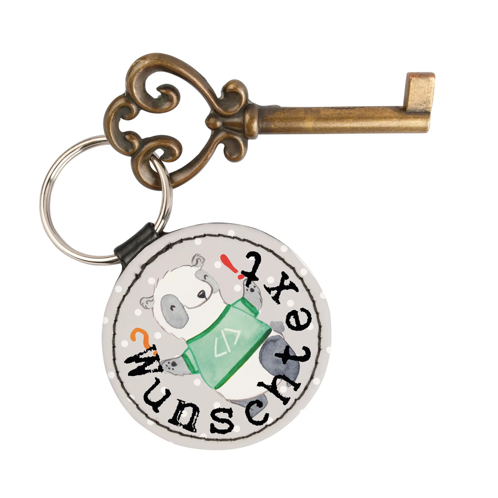 Personalised key ring Panda Programmer Adventure gift, gift idea, best, farewell gift, passing exam, anniversary, retirement, promotion, job start, sayings, funny, profession