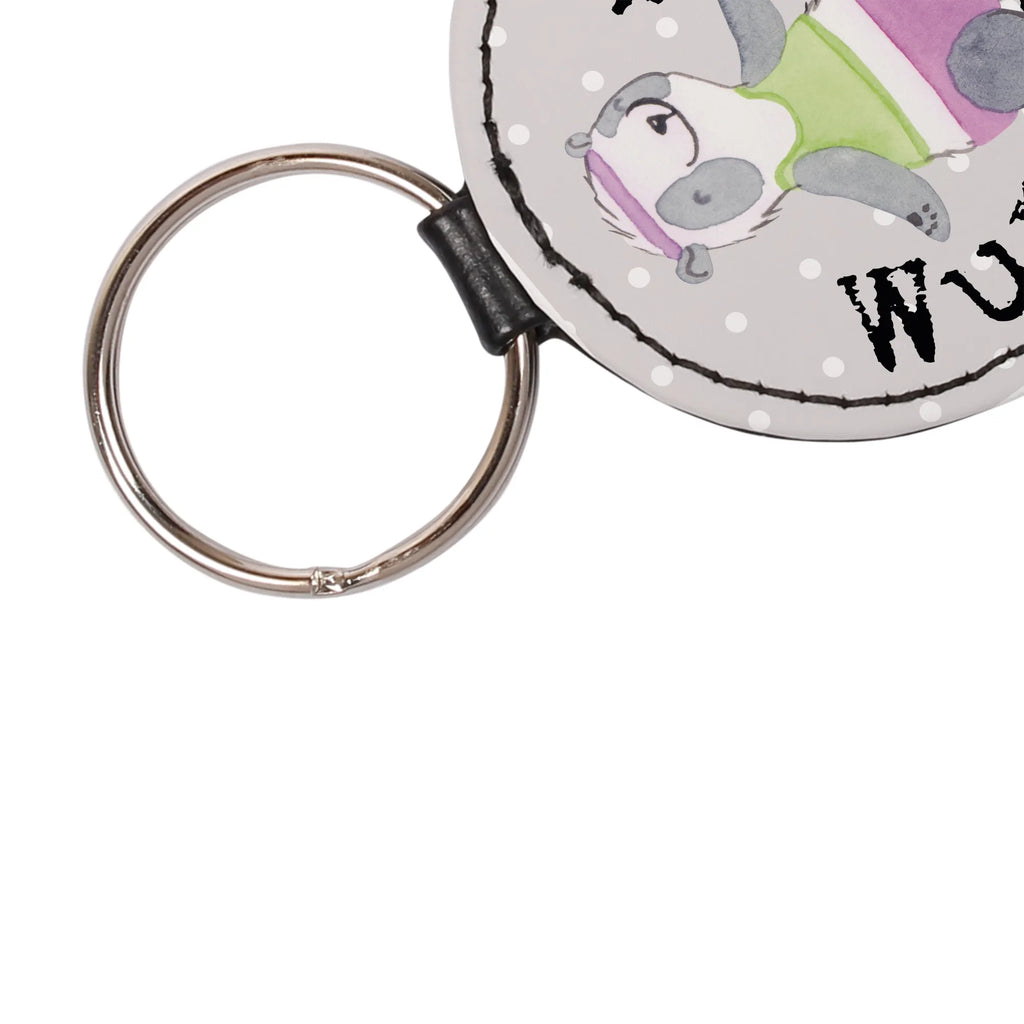 Personalised key ring panda aerobics Gift, sport, hobby, giving, thank you, award, profit, athlete, gym, aerobics fitness, Aerobics