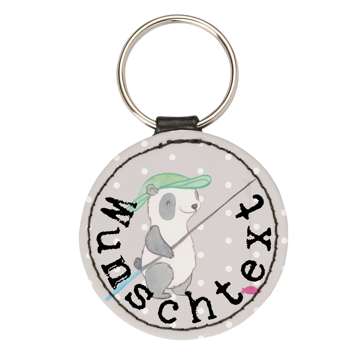 Personalizowany brelok do kluczy Panda Wędkowanie Prezent, Dyscyplina sportowa, Darować, Dziękuję, Dzięki, Wyróżnienie, Wygrana, Sportowiec