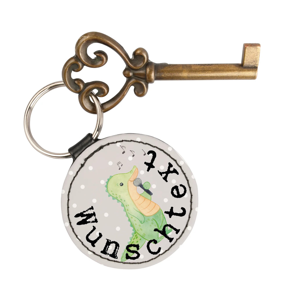 Personalised key ring crocodile To sing Gift, sport, hobby, giving, thank you, award, profit, athlete, band, Singing, hobby singers, vocals, live performance
