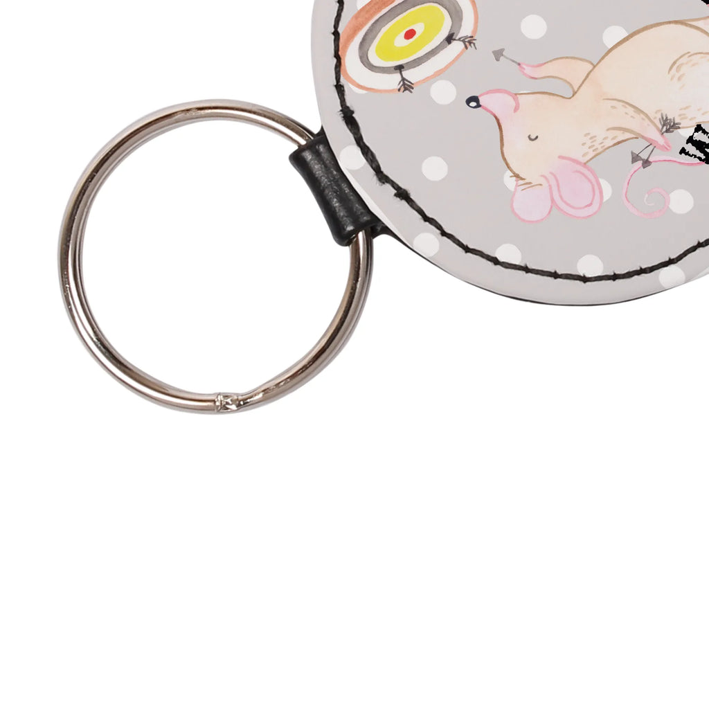 Personalised key ring Mouse play darts Gift, sport, hobby, giving, thank you, award, profit, athlete, darts tournament, darts, Play darts