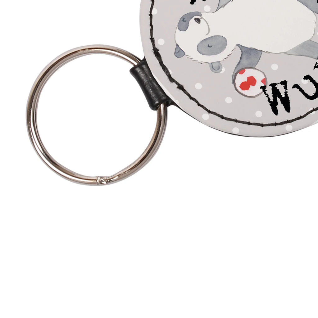 Personalised key ring panda playing handball Gift, sport, hobby, giving, thank you, award, profit, athlete, handball club, Play handball, handball association, handball tournament