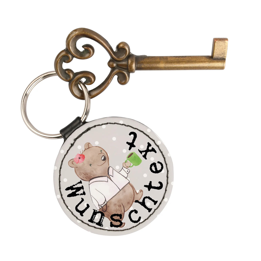 Personalised key ring female civil servant heart gift, gift idea, best, farewell gift, passing exam, anniversary, retirement, promotion, job start, sayings, funny, profession