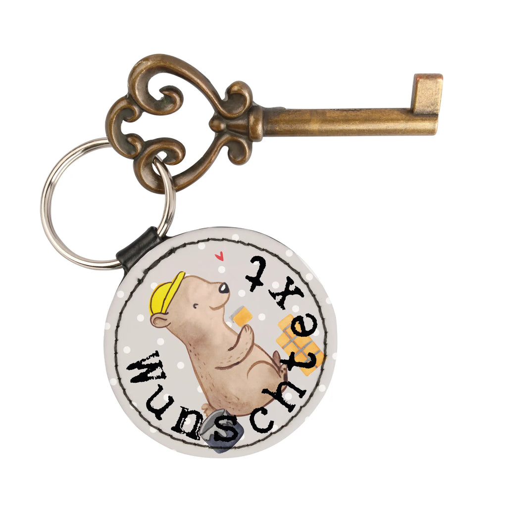 Personalised key ring bricklayer heart gift, gift idea, best, farewell gift, passing exam, anniversary, retirement, promotion, job start, sayings, funny, profession