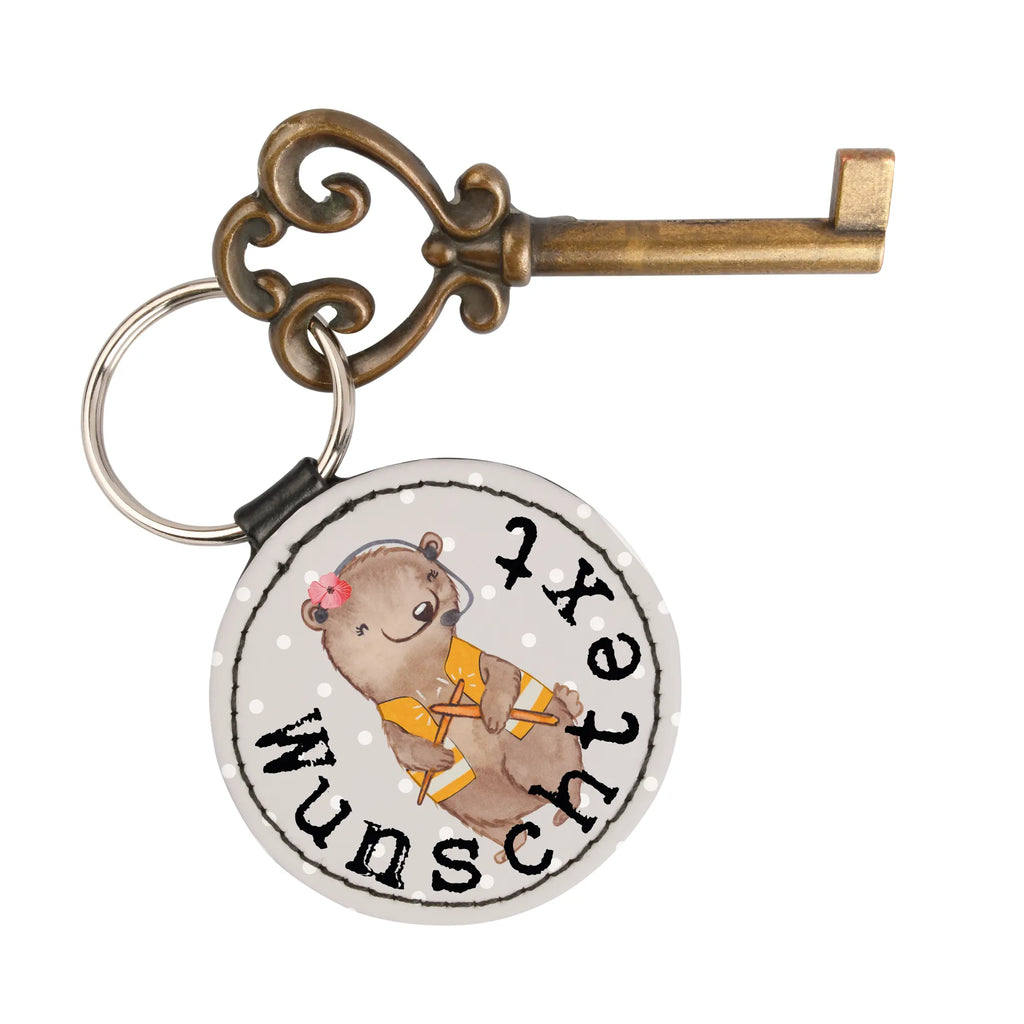 Personalised key ring flight attendant heart gift, gift idea, best, farewell gift, passing exam, anniversary, retirement, promotion, job start, sayings, funny, profession