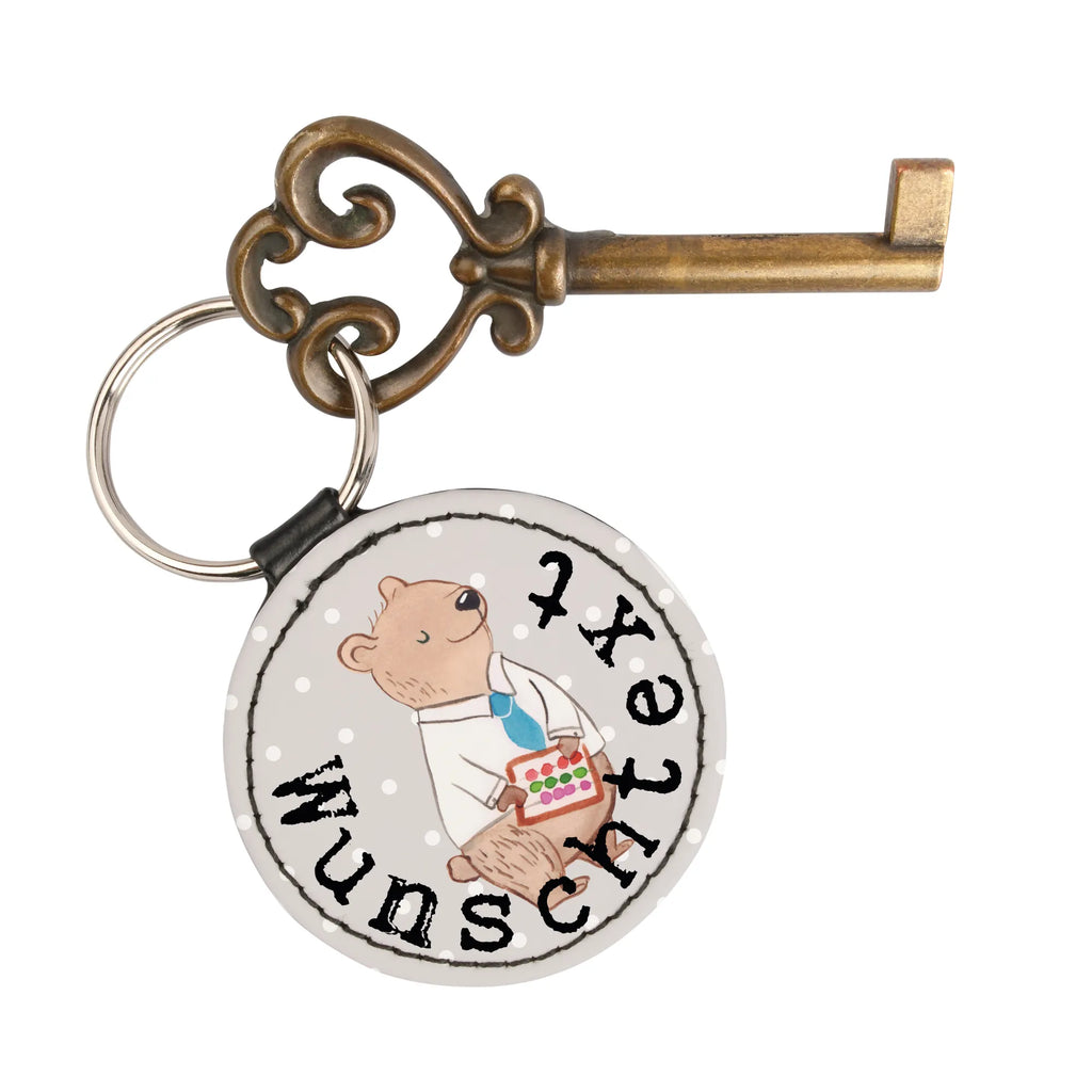 Personalised key ring bank employee heart gift, gift idea, best, farewell gift, passing exam, anniversary, retirement, promotion, job start, sayings, funny, profession