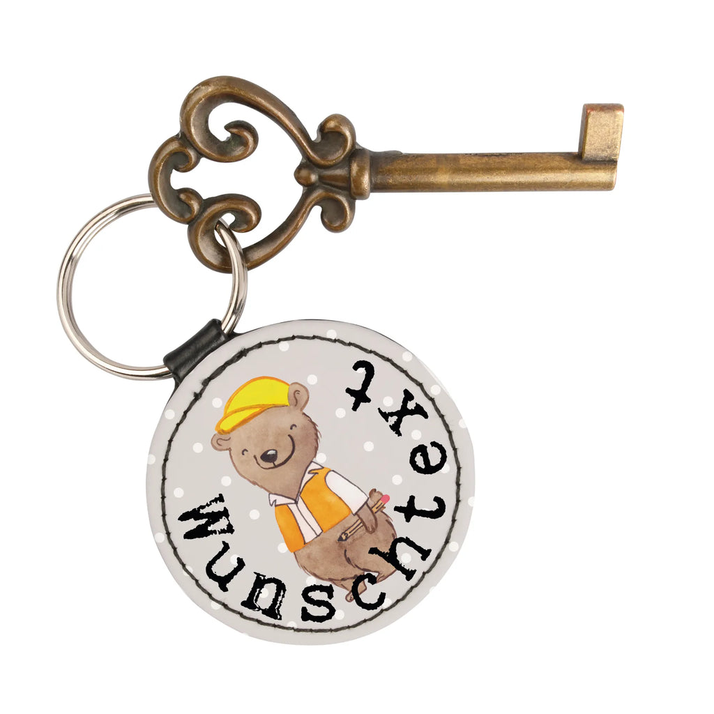 Personalizowany brelok do kluczy Inżynier budowlany serce Zawód, Wykształcenie, Jubileusz, Pożegnanie, Emerytura, Kolega, Koleżanka, Prezent, Dawać, Pracownik, Współpracownik, Firma, Dziękuję, Dziękuję bardzo