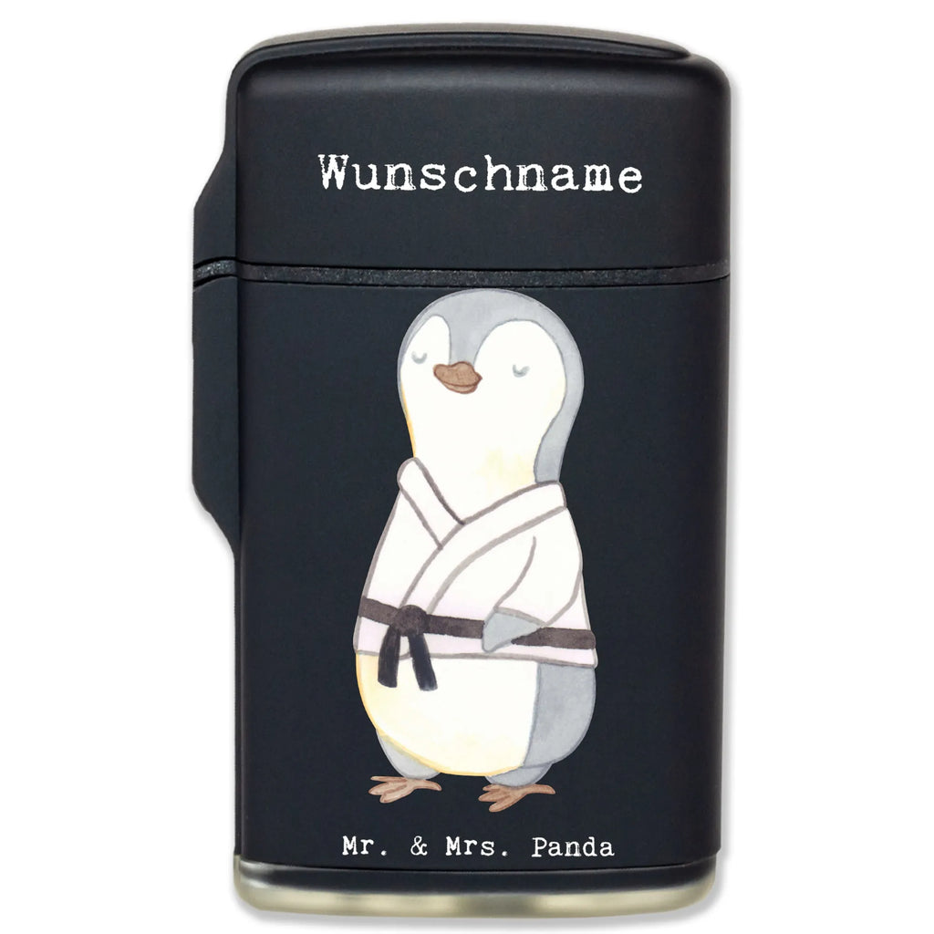 Personalised lighter penguin karate Gift, sport, hobby, giving, thank you, award, profit, athlete, karate club, self defense, martial arts, Karate