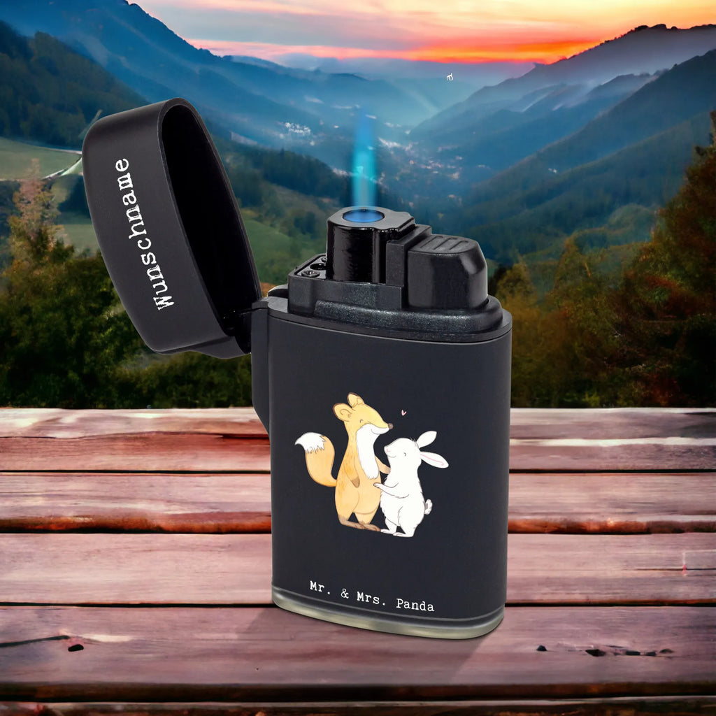 Personalised lighter fox rabbit meet friends Gift, sport, hobby, giving, thank you, award, profit, athlete, meet friends