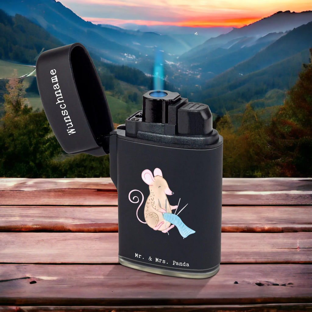 Personalised lighter Mouse Knit Gift, sport, hobby, giving, thank you, award, profit, athlete, Knitting, DIY