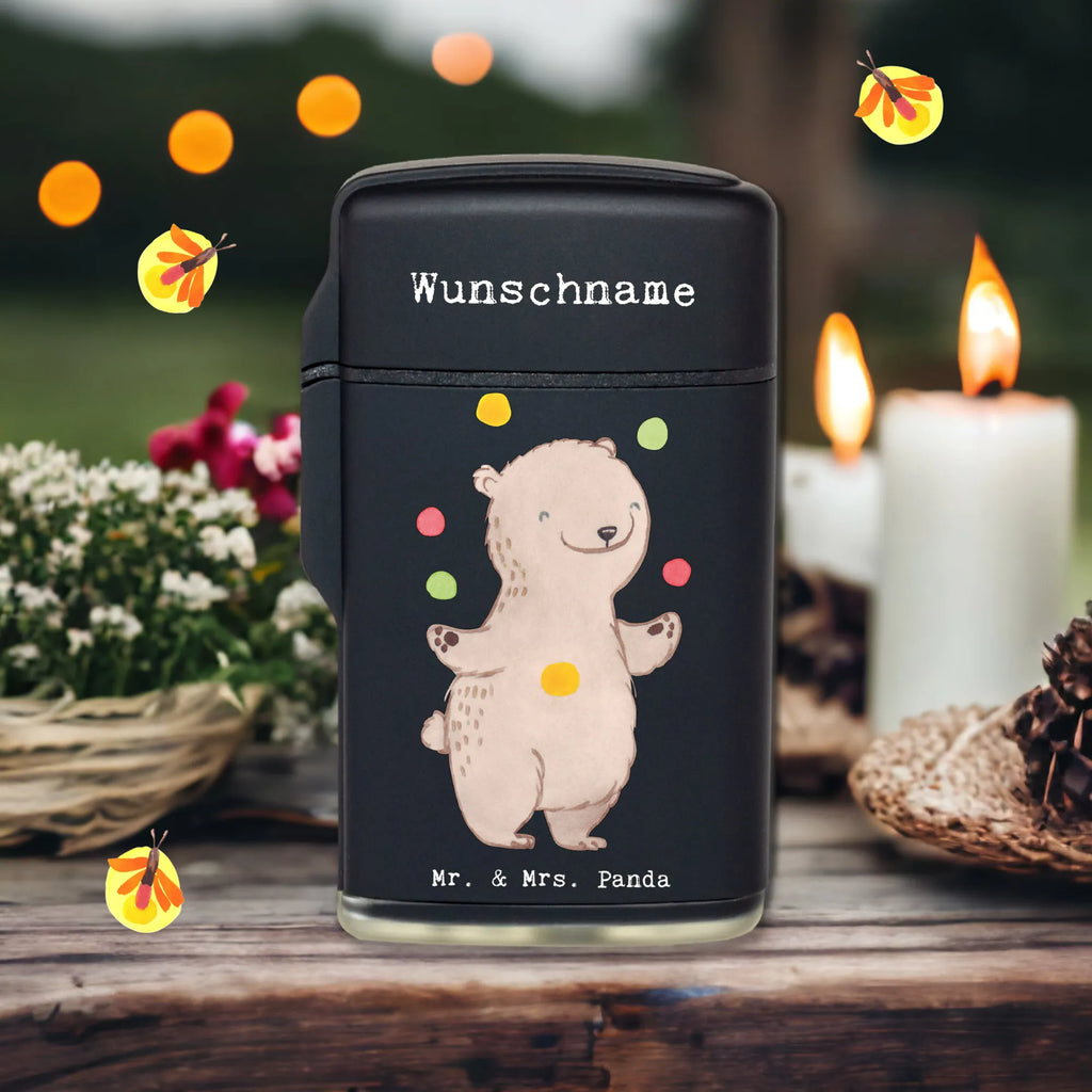 Personalised lighter bear Juggle Gift, sport, hobby, giving, thank you, award, profit, athlete, Juggling, artistry, juggler, circus