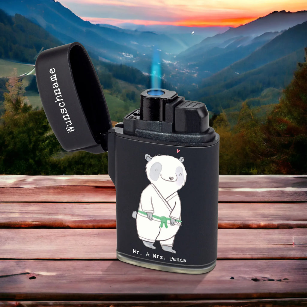 Spersonalizowana zapalniczka Panda Jiu Jitsu Prezent, Sport, Dyscyplina sportowa, Hobby, Darować, Dziękuję, Dzięki, Wyróżnienie, Wygrana, Sportowiec