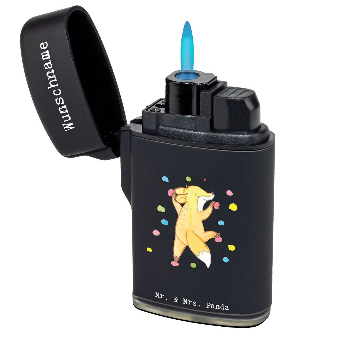 Personalised lighter Fox bouldering Gift, sport, hobby, giving, thank you, award, profit, athlete, bouldering, bouldering hall, climbing, climbing hall