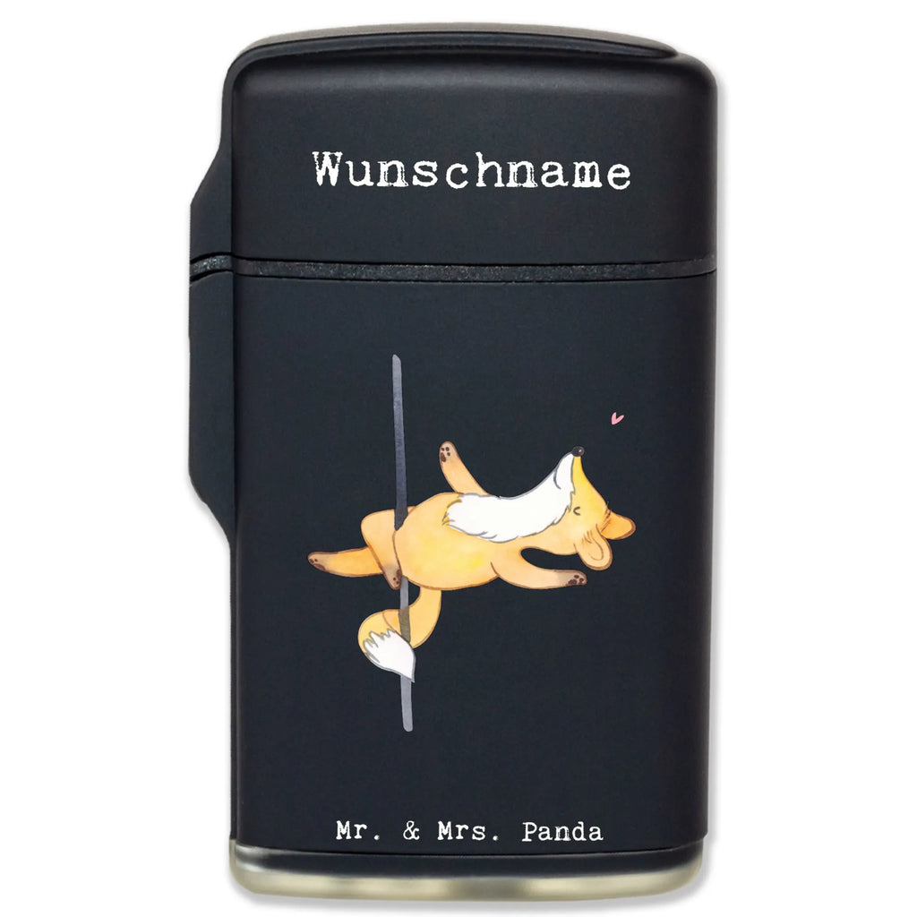 Personalised lighter Fox Pole Dance Gift, sport, hobby, giving, thank you, award, profit, athlete, dancing, Pole dancing