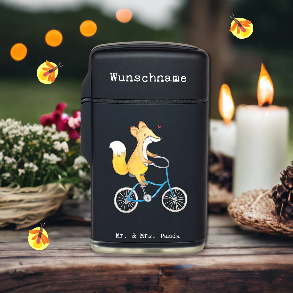 Spersonalizowana zapalniczka Lis Jazda na rowerze Prezent, Sport, Dyscyplina sportowa, Hobby, Darować, Dziękuję, Dzięki, Wyróżnienie, Wygrana, Sportowiec