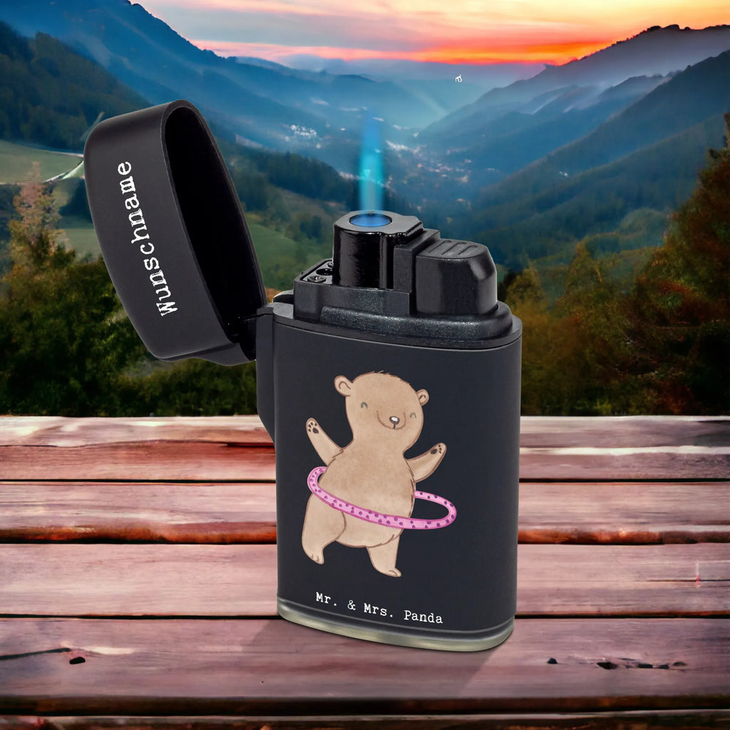 Personalised lighter bear hula hoops Gift, sport, hobby, giving, thank you, award, profit, athlete, fitness, training, Hula Hoop