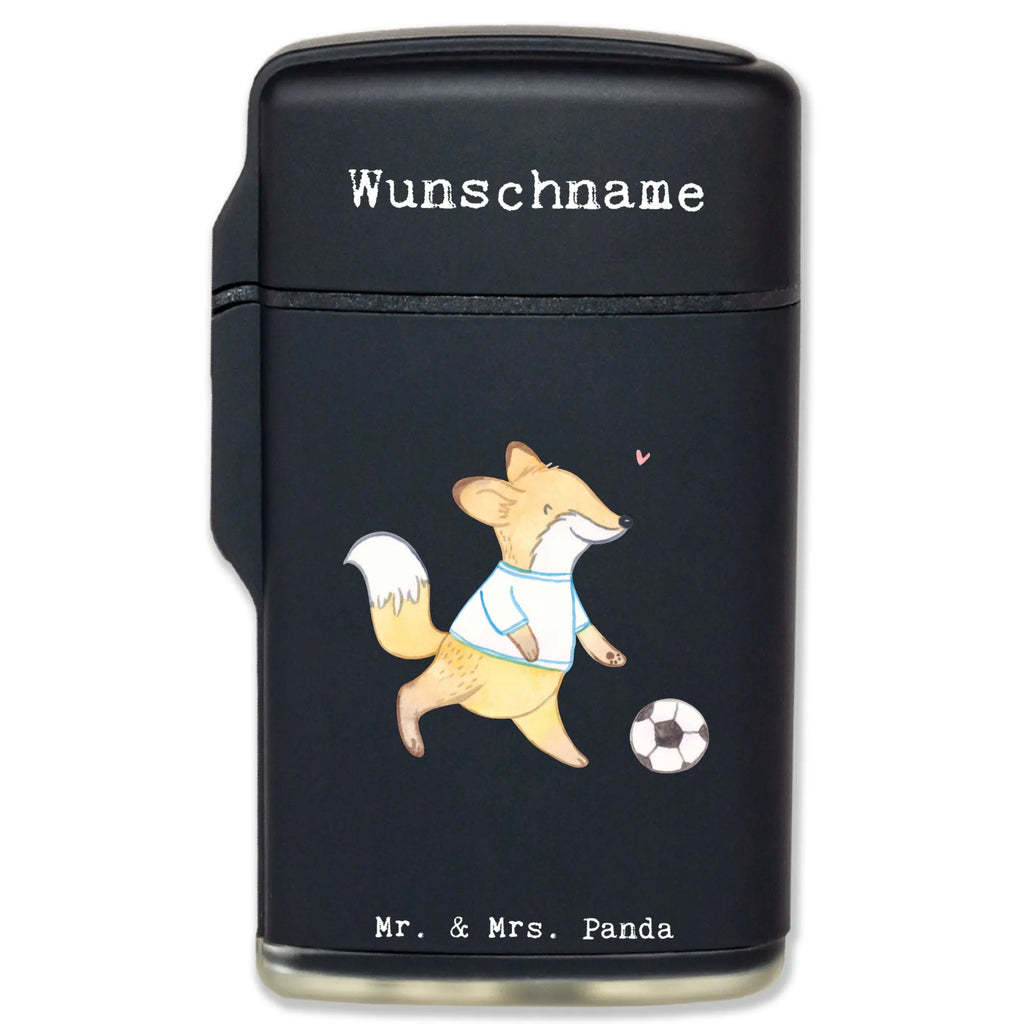 Personalised lighter Fox play soccer Gift, sport, hobby, giving, thank you, award, profit, athlete, Playing soccer, football, soccer tournament, point games, soccer team, soccer training, soccer club