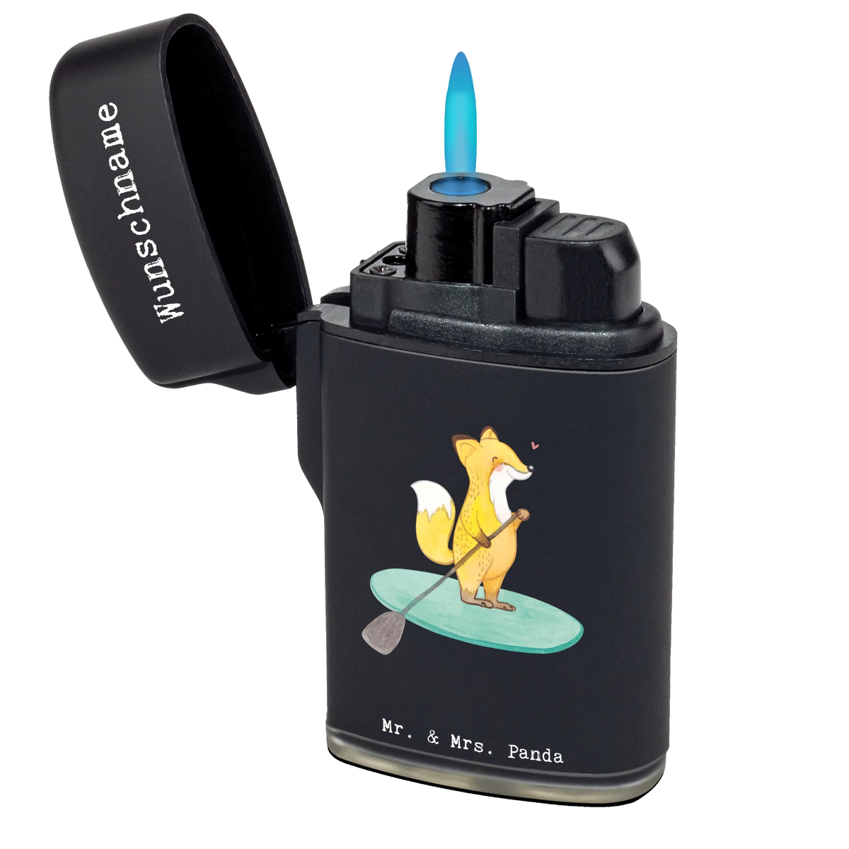Personalised lighter Fox Stand up paddling Gift, giving, thank you, award, profit, athlete