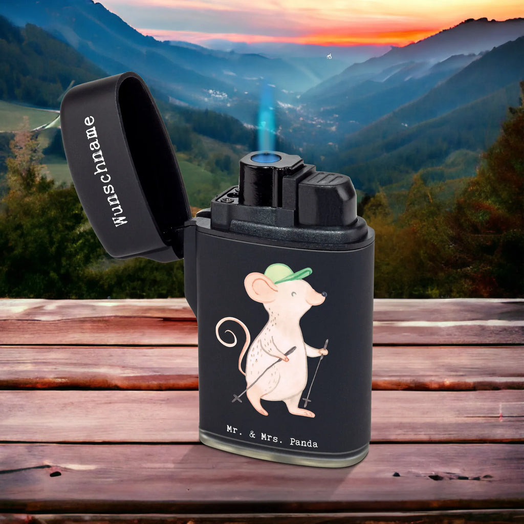 Personalised lighter Mouse walking Gift, sport, hobby, giving, thank you, award, profit, athlete, walking, strolling, Walking, brisk walking