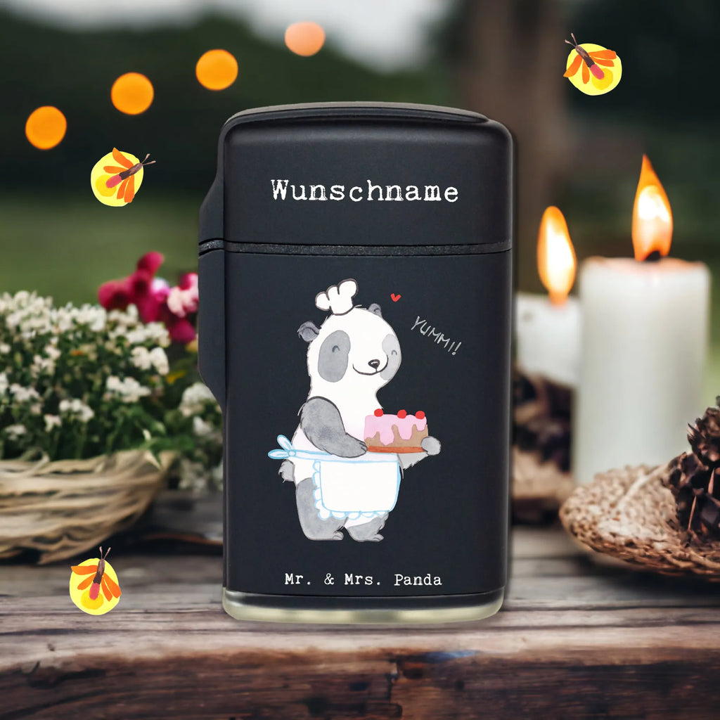 Personalised lighter panda Bake Gift, sport, hobby, giving, thank you, award, profit, athlete, bake, hobby baker, bake cakes