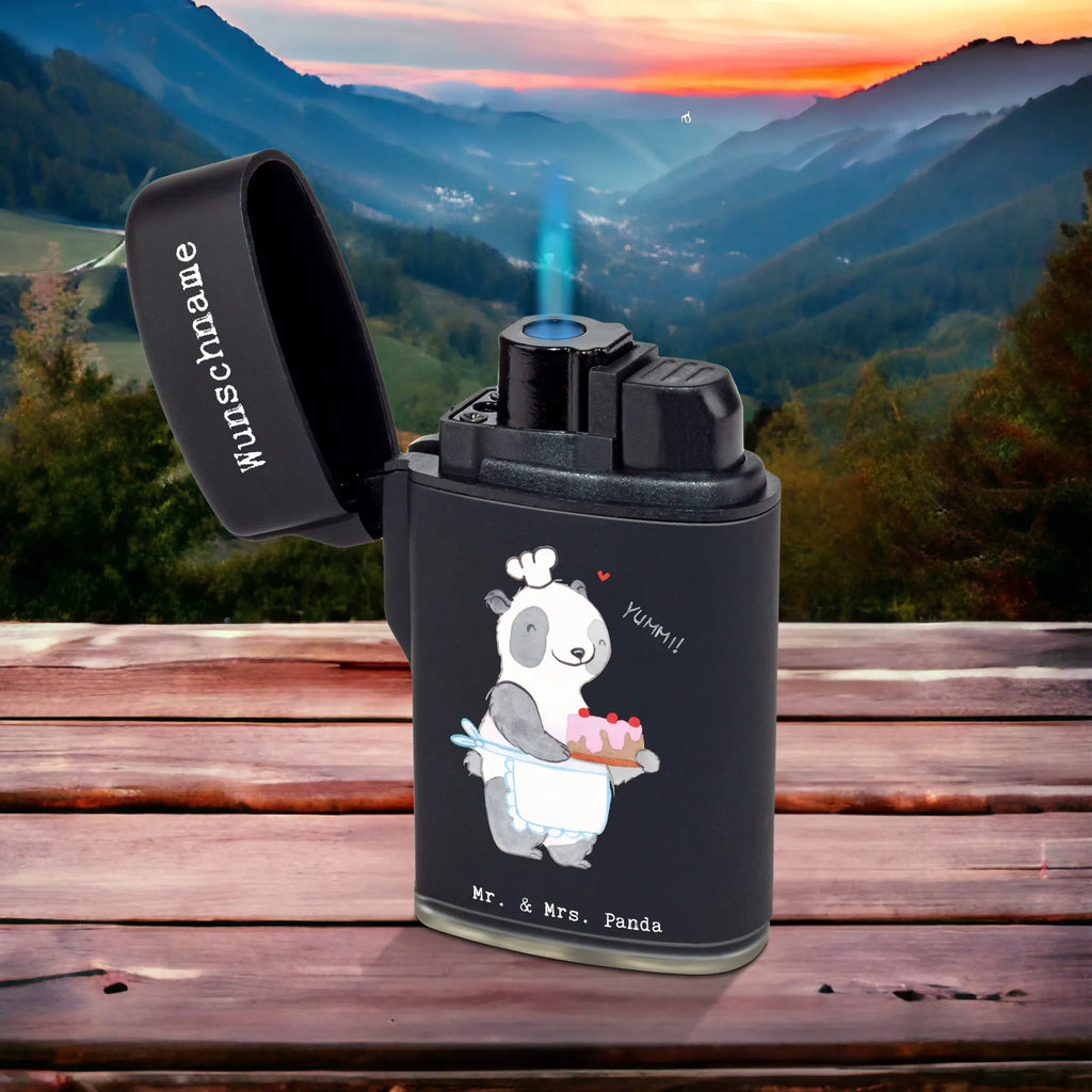 Personalised lighter panda Bake Gift, sport, hobby, giving, thank you, award, profit, athlete, bake, hobby baker, bake cakes