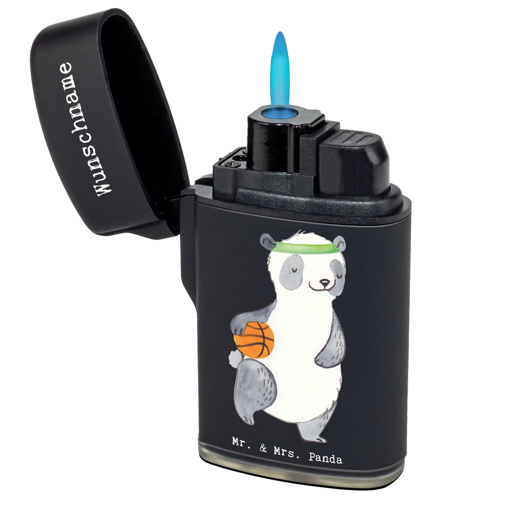 Personalised lighter panda basketball Gift, sport, hobby, giving, thank you, award, profit, athlete, basketball, basketball court, basketball club, basketball association