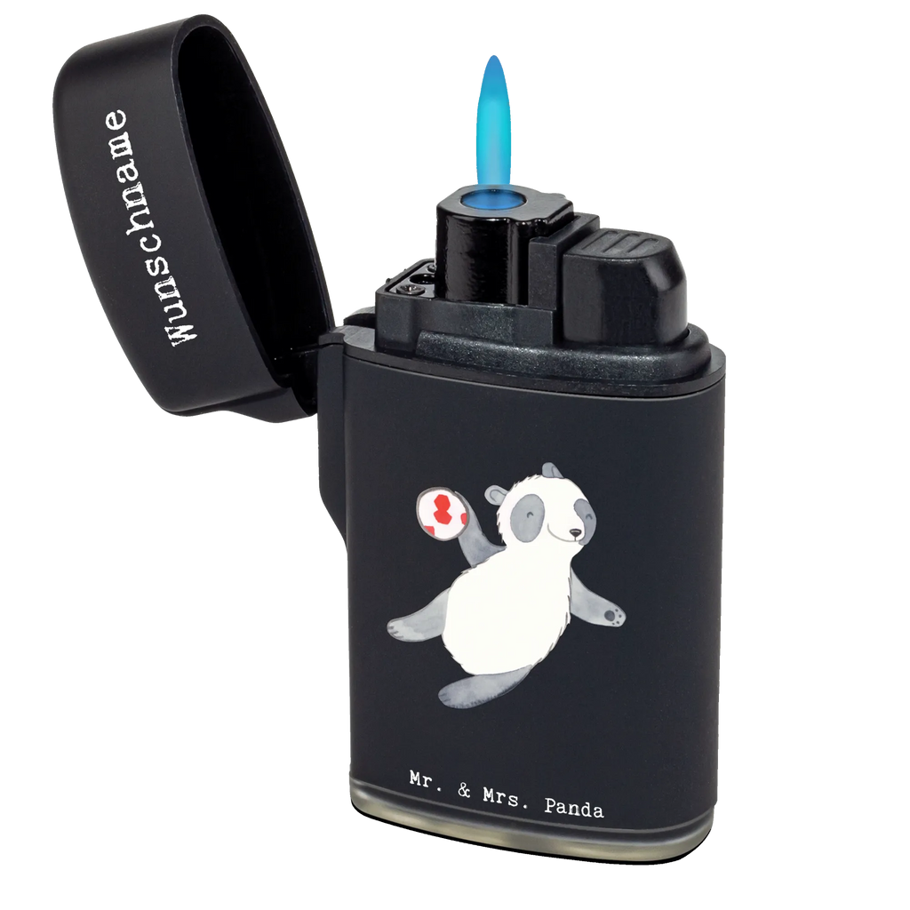 Personalised lighter panda playing handball Gift, sport, hobby, giving, thank you, award, profit, athlete, handball tournament, Play handball, handball club, handball association
