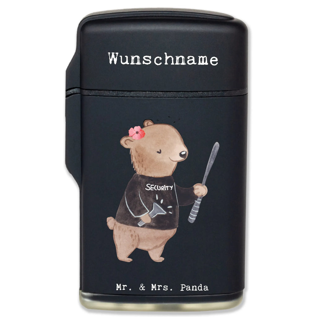 Personalised lighter Female security service employee Heart gift, gift idea, best, farewell gift, passing exam, anniversary, retirement, promotion, job start, sayings, funny, profession