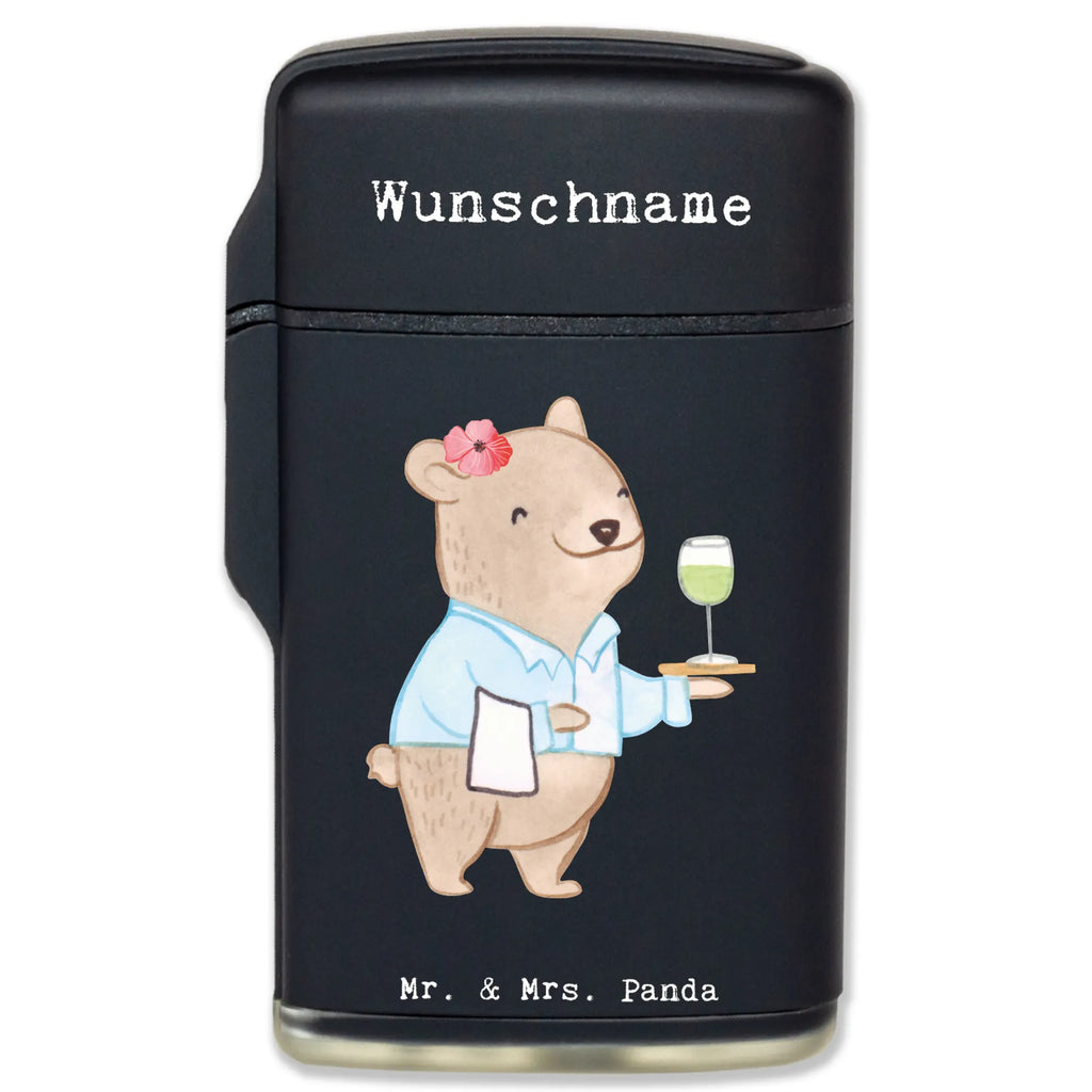 Spersonalizowana zapalniczka kelnerka Serce Zawód, Wykształcenie, Jubileusz, Pożegnanie, Emerytura, Kolega, Koleżanka, Prezent, Dawać, Pracownik, Współpracownik, Firma, Dziękuję, Dziękuję bardzo