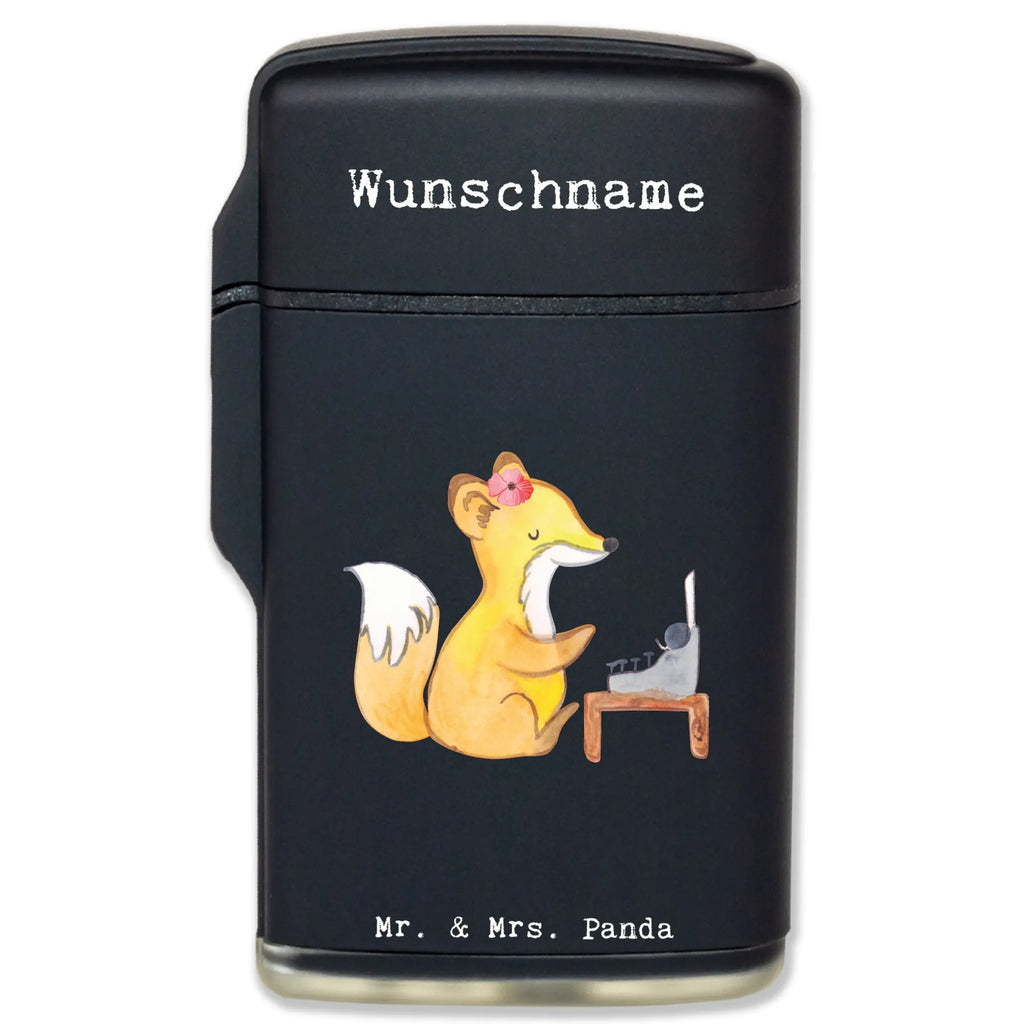 Spersonalizowana zapalniczka sekretarka serce Zawód, Wykształcenie, Jubileusz, Pożegnanie, Emerytura, Kolega, Koleżanka, Prezent, Dawać, Pracownik, Współpracownik, Firma, Dziękuję, Dziękuję bardzo