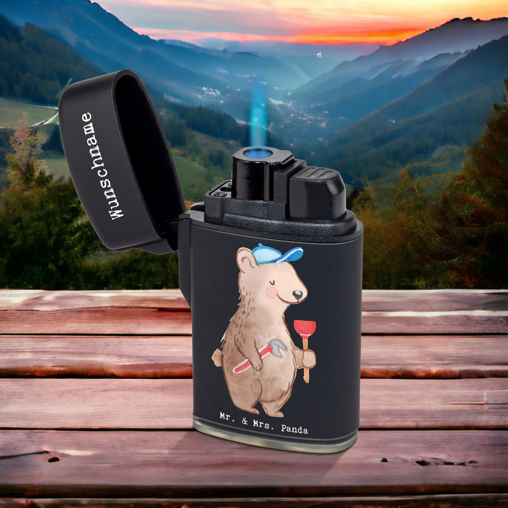 Personalised lighter Plumber Heart gift, gift idea, best, farewell gift, passing exam, anniversary, retirement, promotion, job start, sayings, funny, profession