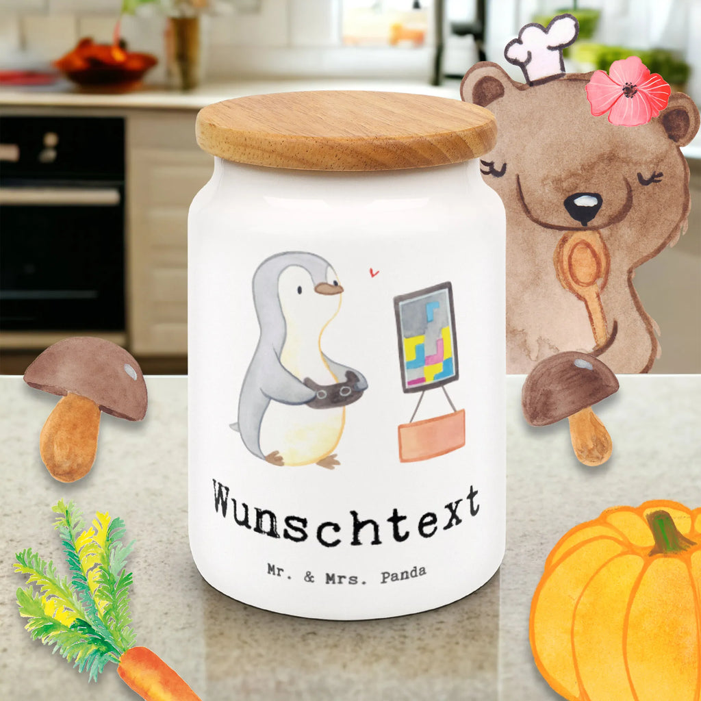 Spersonalizowany pojemnik na zapasy Pingwin Granie Prezent, Sport, Dyscyplina sportowa, Hobby, Darować, Dziękuję, Dzięki, Wyróżnienie, Wygrana, Sportowiec