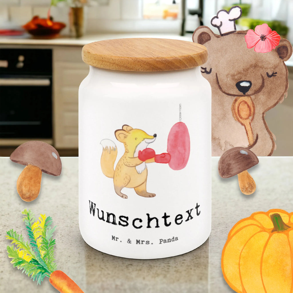 Personalized Storage Jar Fox boxing personalized cookie jar, personalized cookie tin, personalized canister, engraved kitchen jar, monogrammed food storage, personalized storage container, custom pantry container, personalized ceramic jar, personalized storage jar, custom treat canister, personalized treat jar, Gift, sport, hobby, giving, thank you, award, profit, athlete, boxing, boxing training, boxing match