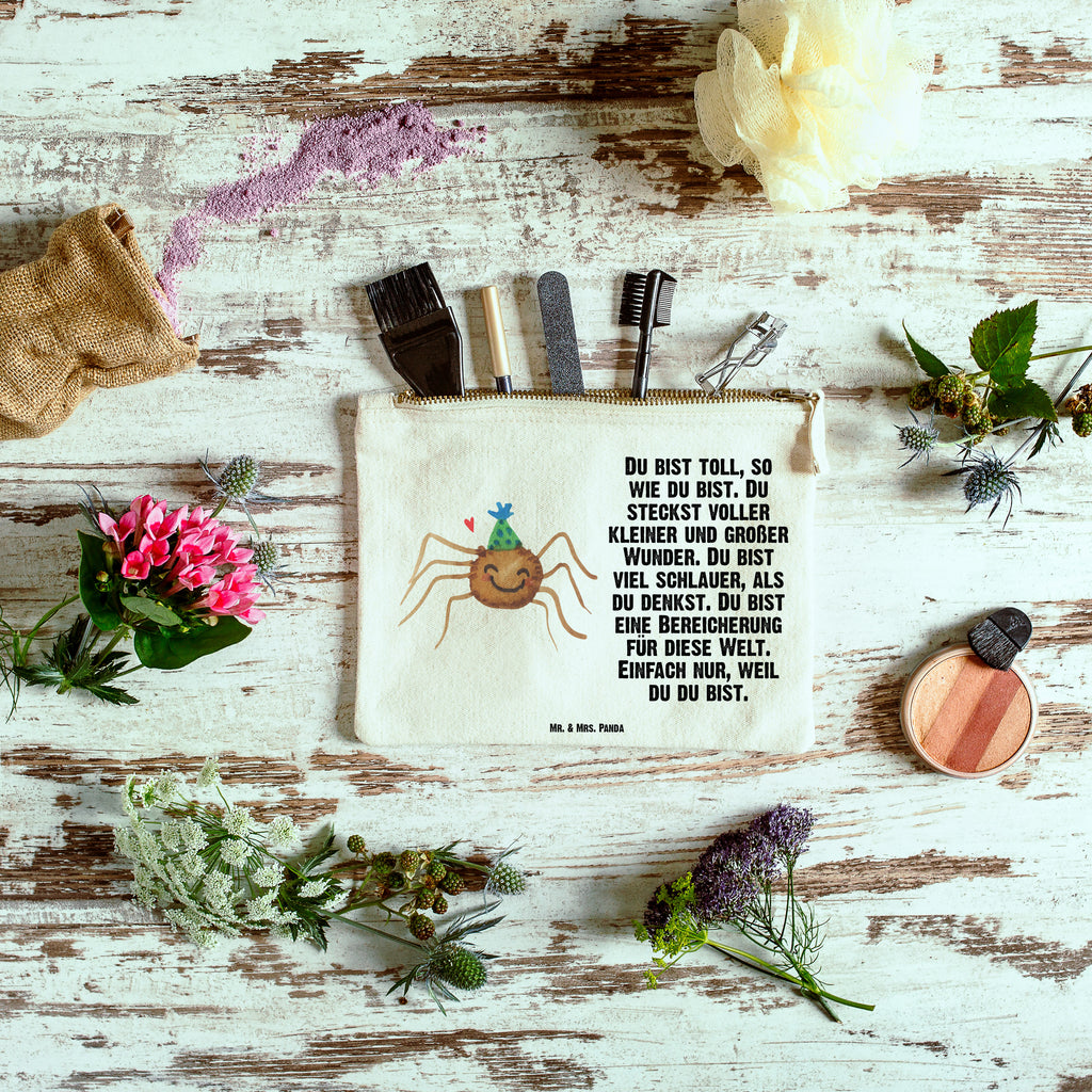 Make-up bag Spider Agathe Party Waschtasche, Waschbeutel, kosmetiktäschchen, beauty case, Stiftemäppchen, utensilientasche, Kulturtasche, pencil case, Mäppchen, Etui, Kosmetiktasche, Schminktäschchen, beauty tasche, pinsel tasche, aufbewahrungsbeutel, Schminktasche, aufbewahrungstasche, Schminkbeutel, Federmappe, Kulturbeutel, Kosmetikbeutel, Schlampermäppchen, toiletry bag, Videos, Agathe, Spinne Agathe, Merchandise, Spinne, Glück, Motivation, Wunder, Selbstliebe