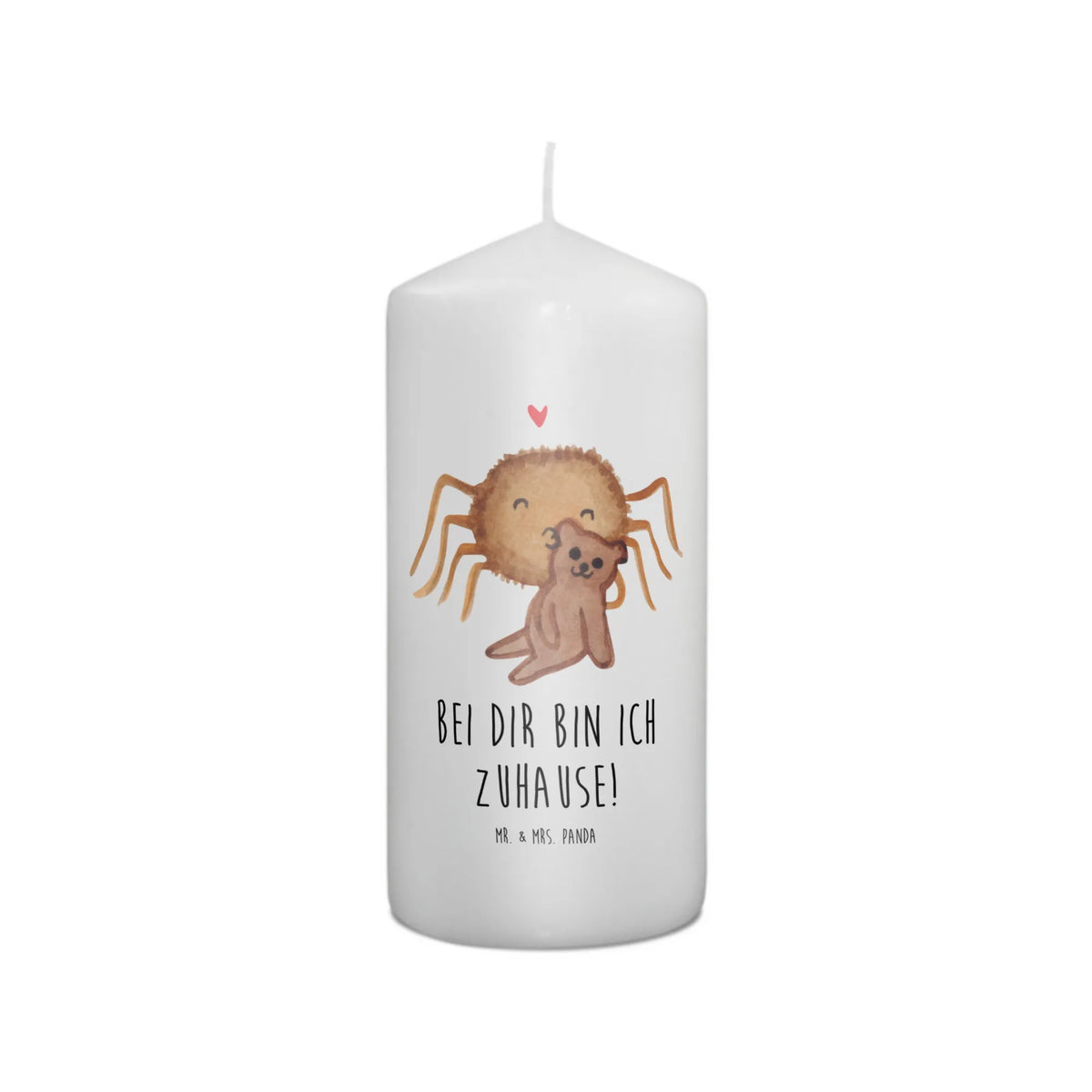 Candle Spider Agathe Teddy Zylinderkerze, Wachskerze, Erinnerungskerze, Erinnerungslicht, Stumpenkerze, Blockkerze, Kerze, Bedruckte Kerze, Spinne, Agathe, Spinne Agathe, Videos, Merchandise, Liebesbeweis, Liebesgeschenk, Freundschaft, Dankeschön, Verliebt, Miteinander, Treue, Teddy