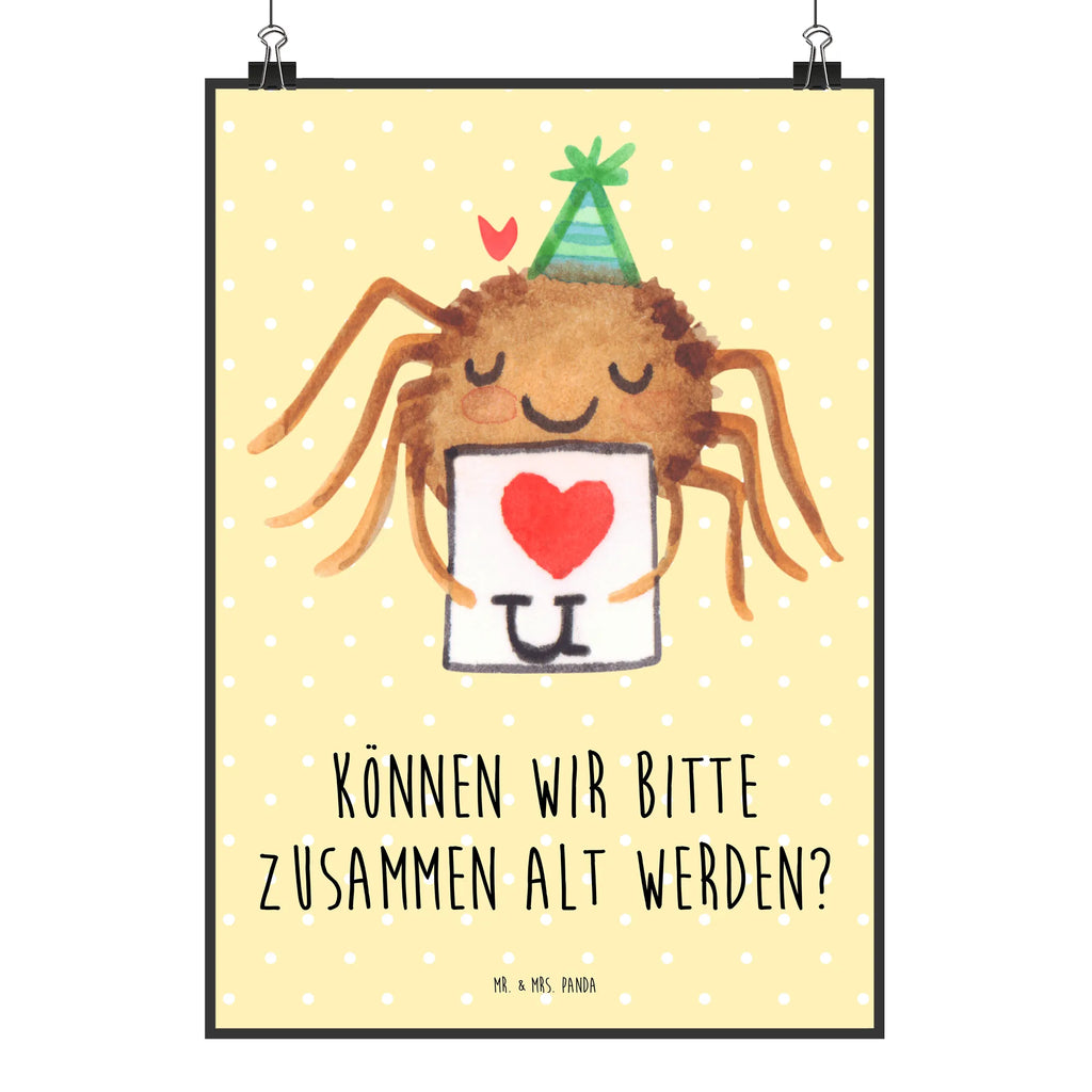 Poster Spider Agathe Letter Plakat, Wandbild, Bild für Wand, Wanddeko Bild, Designposter, Kunstdruck, kunstdruck poster, Wandposter, Wanddekoration, wanddruck, Mr. & Mrs. Panda Poster, wandkunst, wanddeko, Bild, Poster, kunstposter, Posterdruck, drucke, Deko Bild, grafikposter, Wandschmuck, kunst für die wand, Merchandise, Videos, Agathe, Spinne, Spinne Agathe, Treuetest, Liebesgeschenk, Heiratsantrag, Ich Liebe Dich, Liebespaar, Verliebt, Liebesbeweis, Treuebeweis