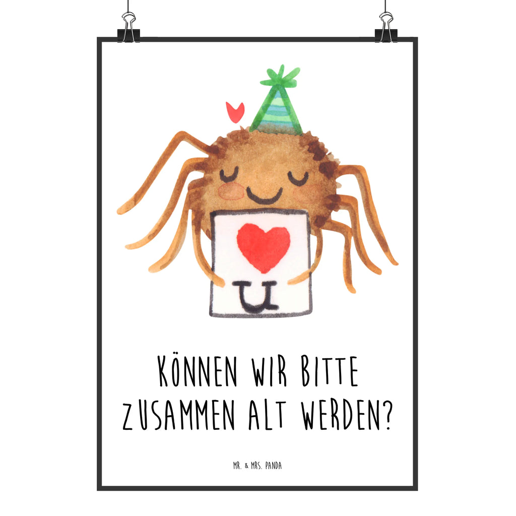 Poster Spider Agathe Letter Plakat, Wandbild, Bild für Wand, Wanddeko Bild, Designposter, Kunstdruck, kunstdruck poster, Wandposter, Wanddekoration, wanddruck, Mr. & Mrs. Panda Poster, wandkunst, wanddeko, Bild, Poster, kunstposter, Posterdruck, drucke, Deko Bild, grafikposter, Wandschmuck, kunst für die wand, Merchandise, Videos, Agathe, Spinne, Spinne Agathe, Treuetest, Liebesgeschenk, Heiratsantrag, Ich Liebe Dich, Liebespaar, Verliebt, Liebesbeweis, Treuebeweis