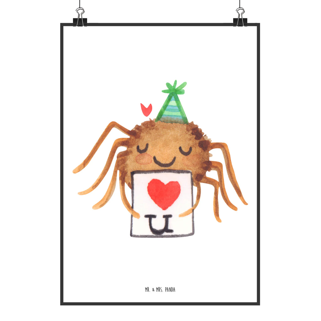 Poster Spider Agathe Letter Plakat, Wandbild, Bild für Wand, Wanddeko Bild, Designposter, Kunstdruck, kunstdruck poster, Wandposter, Wanddekoration, wanddruck, Mr. & Mrs. Panda Poster, wandkunst, wanddeko, Bild, Poster, kunstposter, Posterdruck, drucke, Deko Bild, grafikposter, Wandschmuck, kunst für die wand, Merchandise, Videos, Agathe, Spinne, Spinne Agathe, Treuetest, Liebesgeschenk, Heiratsantrag, Ich Liebe Dich, Liebespaar, Verliebt, Liebesbeweis, Treuebeweis